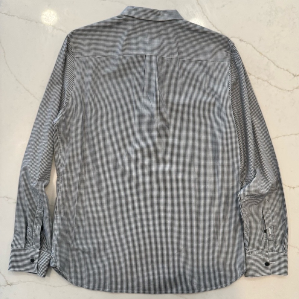 Calvin Klein Black and White Checkered Button Down Shirt - Picture 2 of 6